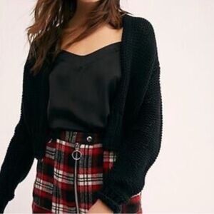 Free People Black Glow for it Chunky Knit